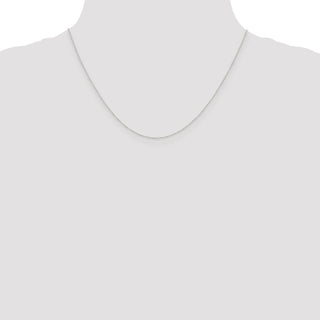 18" 10k White Gold .42mm Carded Curb Chain