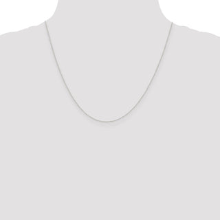 20" 10k White Gold .42mm Carded Curb Chain