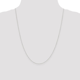 24" 10k White Gold .42mm Carded Curb Chain