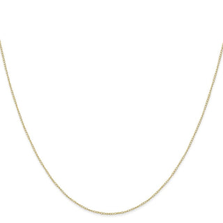 18" 10k Yellow Gold .42mm Carded Curb Chain
