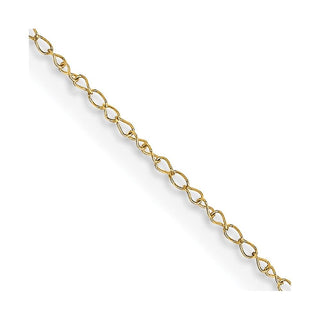 18" 10k Yellow Gold .42mm Carded Curb Chain