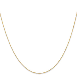 20" 10k Yellow Gold .6 mm Carded Cable Rope Chain