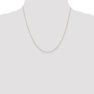 20" 10k Yellow Gold .6 mm Carded Cable Rope Chain
