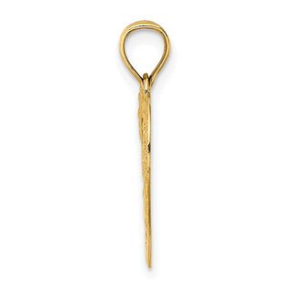 10K Yellow Gold Doves In Heart Charm