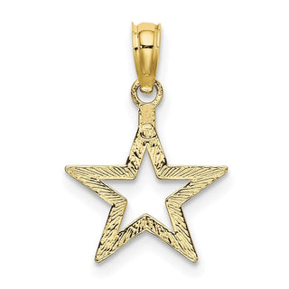 10k Yellow Gold Cut-Out Star Pendant