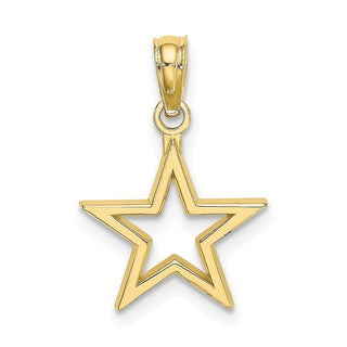 10k Yellow Gold Cut-Out Star Pendant