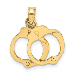 10K Yellow Gold Moveable Handcuffs Charm