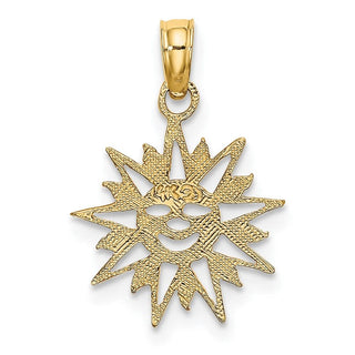 10K Yellow Gold Smiling Sun Charm