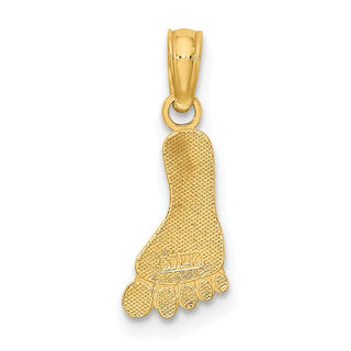 10K Yellow Gold Polished Foot Charm