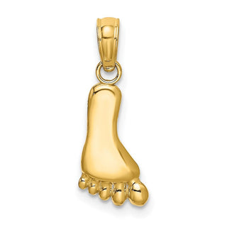 10K Yellow Gold Polished Foot Charm