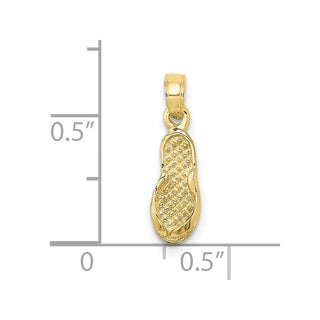 10k Yellow Gold Single Flip-Flop Pendant