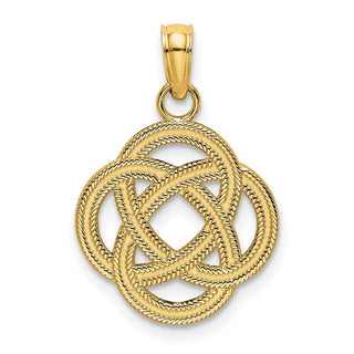 10K Yellow Gold Small Celtic Eternity Knot Circle Charm