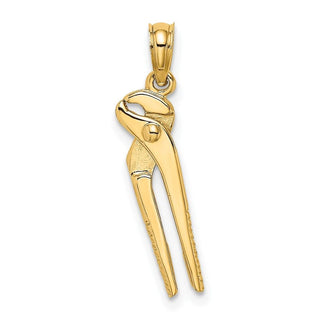 10K Yellow Gold 3-D Moveable Locking Wrench Charm