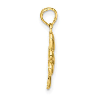 10k Yellow Gold 3-Leaf Clover Pendant