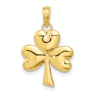 10k Yellow Gold 3-Leaf Clover Pendant