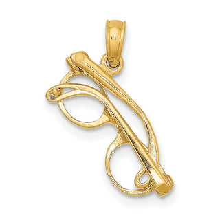 10K Yellow Gold 3-D Moveable Sunglasses Charm