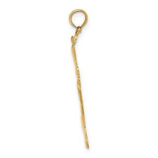 10K Yellow Gold Polished Triple Vertical Feet Charm