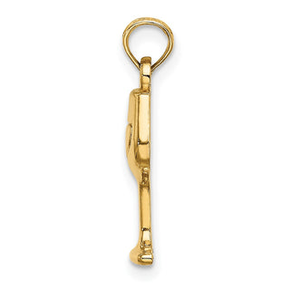 10K Yellow Gold Wine Glass Charm