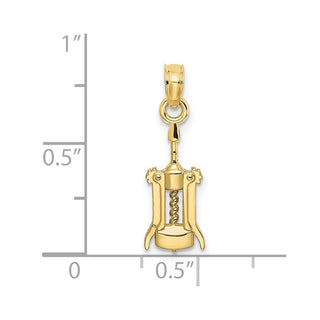 10K Yellow Gold Wine Opener Charm