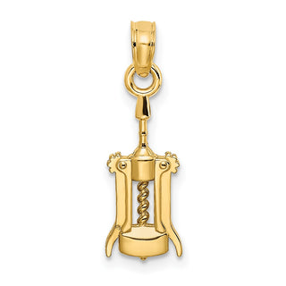 10K Yellow Gold Wine Opener Charm