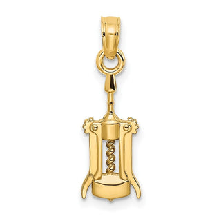 10K Yellow Gold Wine Opener Charm
