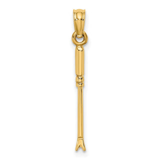 10K Yellow Gold 3-D Weeding Garden Tool Charm