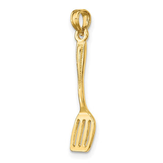 10K Yellow Gold 3-D Polished Spatula Charm