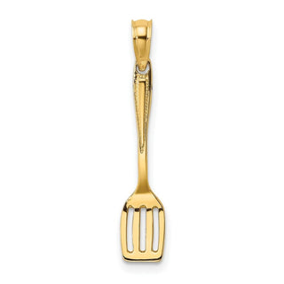 10K Yellow Gold 3-D Polished Spatula Charm