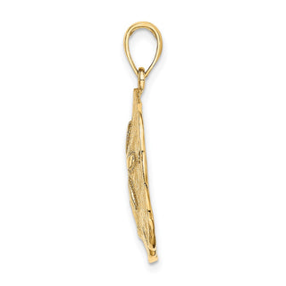 10k Yellow Gold Polished Sand Dollar Charm