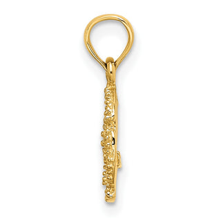 10K Yellow Gold Sand Dollar W/Star Pendant