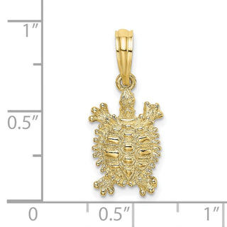 10K Yellow Gold 2-D Land Turtle Charm 10K7649