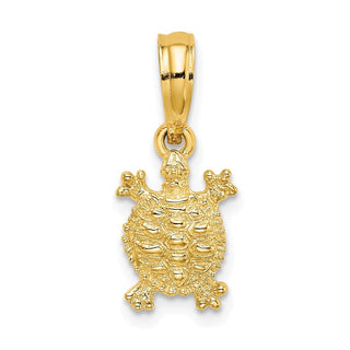 10K Yellow Gold 2-D Land Turtle Charm 10K7650