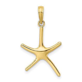 10k Yellow Gold Dancing Starfish Pendant 10k7671