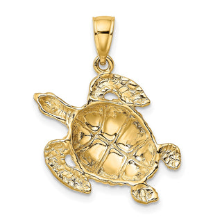 10k Yellow Gold Turtle Pendant 10k7682