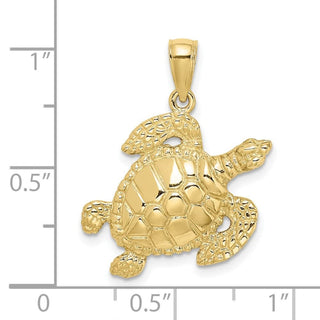10k Yellow Gold Turtle Pendant 10k7682