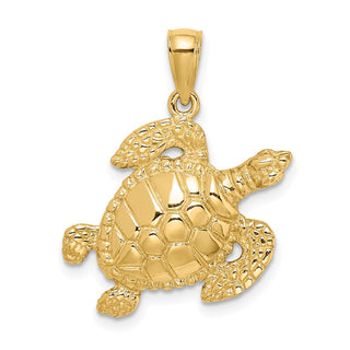 10k Yellow Gold Turtle Pendant 10k7682