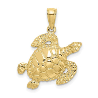 10k Yellow Gold Turtle Pendant 10k7682