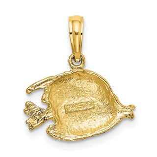 10K Yellow Gold Polished Engraved Fish Charm 10K7686