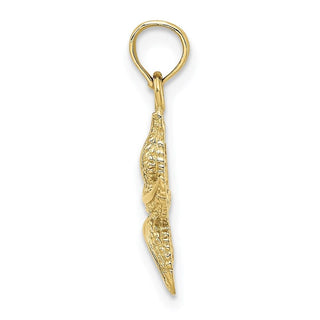 10k Yellow Gold Textured Starfish Pendant 10k7701