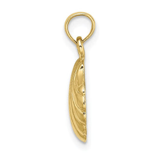 10k Yellow Gold 2-D Polished Scallop Shell Pendant