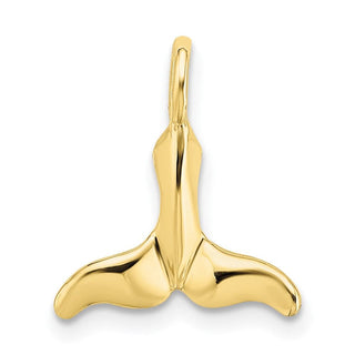 10k Yellow Gold Polished Mini Whale Tail Charm