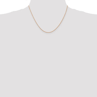 18" 10k Rose Gold .7 mm Carded Cable Rope Chain