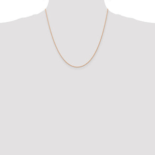 20" 10k Rose Gold .7 mm Carded Cable Rope Chain