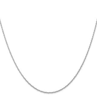 16" 10k White Gold .7mm Carded Cable Rope Chain