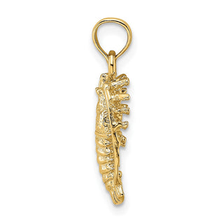 10K Yellow Gold Florida Lobster with Out Claws Charm