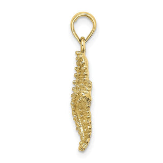 10k Yellow Gold Starfish w/Beaded Texture Pendant
