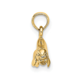 10K Yellow Gold 3-D Polished Swimming Manatee Charm