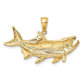 10K Yellow Gold Tarpon Fish w/Open Mouth Charm