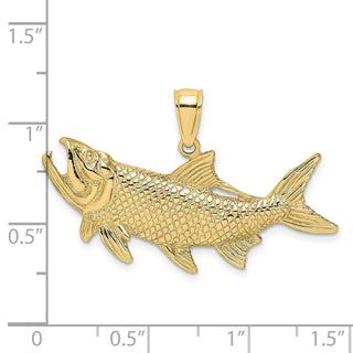 10K Yellow Gold Tarpon Fish w/Open Mouth Charm