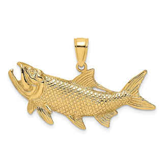 10K Yellow Gold Tarpon Fish w/Open Mouth Charm